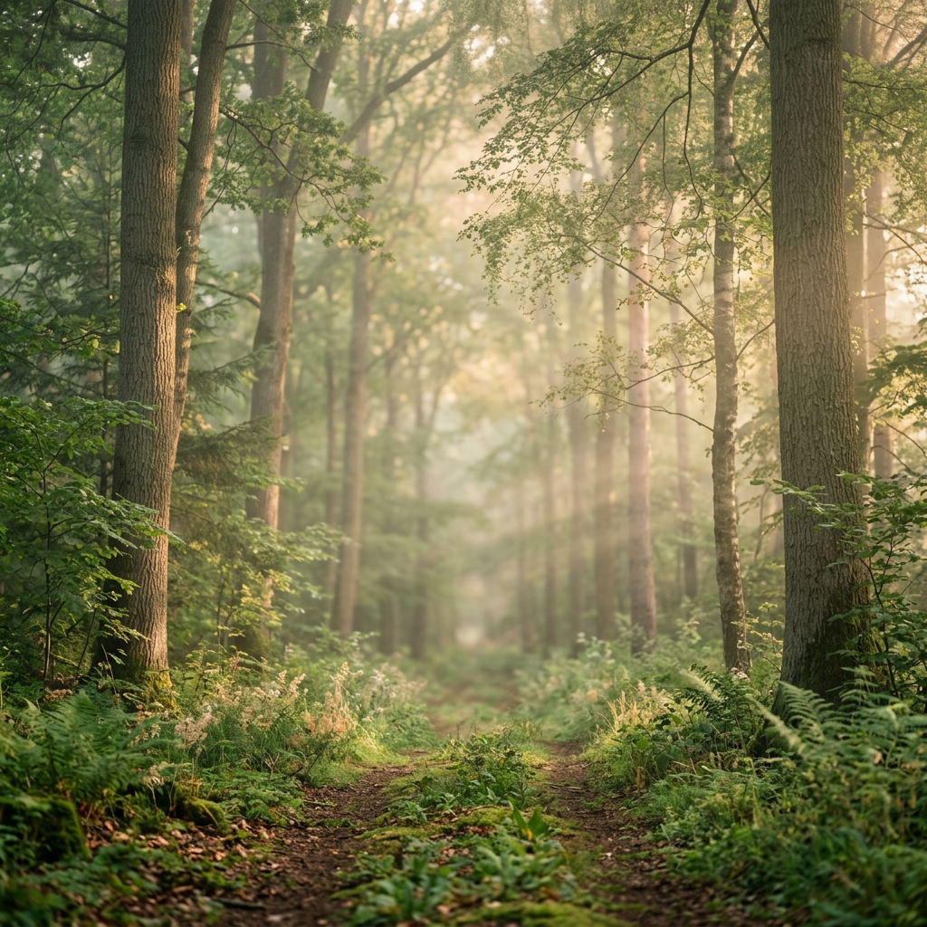 Serene forest path symbolizing the journey to mental wellness